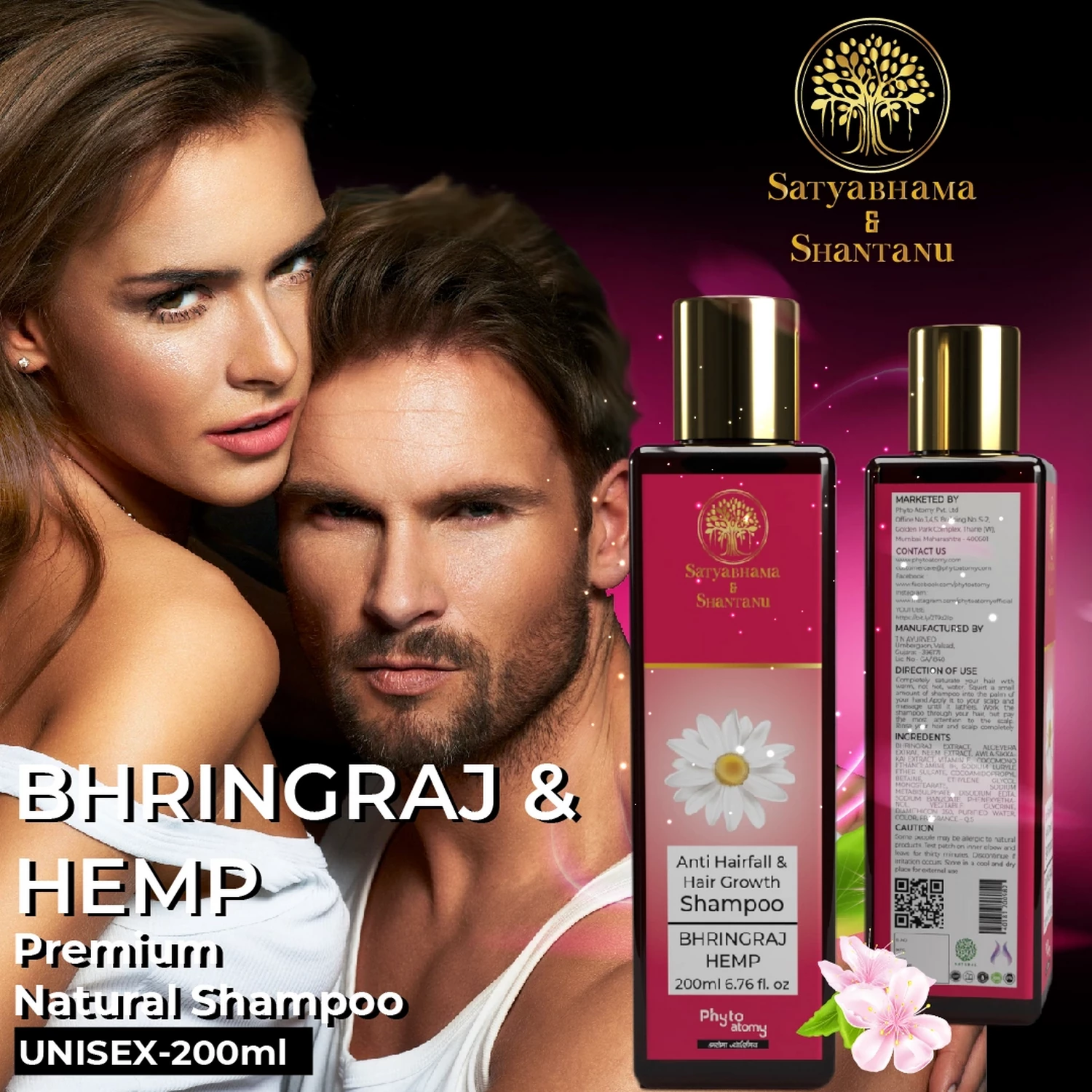 Bhringraj Hemp Shampoo (200 ml)-24 Pcs.